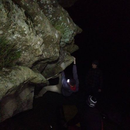 Out Night Bouldering On Dartmoor.