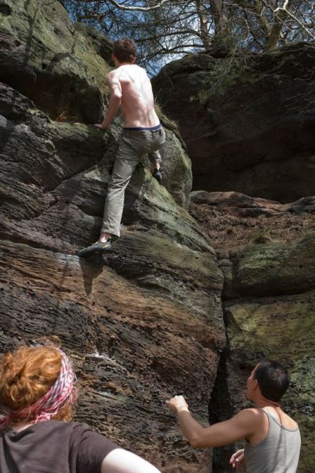 Tops Off, Top Out On The Wafer Sit Start (6A+)